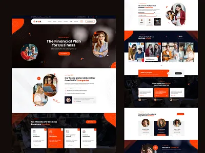 Finance Consulting Web Template agency website business website creative digital agency figma template finance consulting it consulting landing page software startup ui ux design web template website design