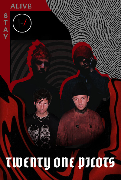 Twenty One Pilots band collage cover design effects graphic design photoshop poster twenty one pilots