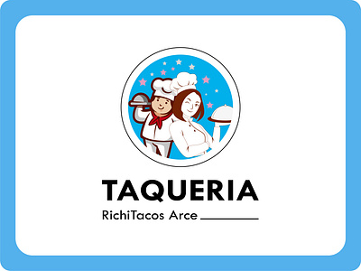 Taqueria Richitacos Arce Logo 3d branding chaf logo graphic design logo minimalist logo