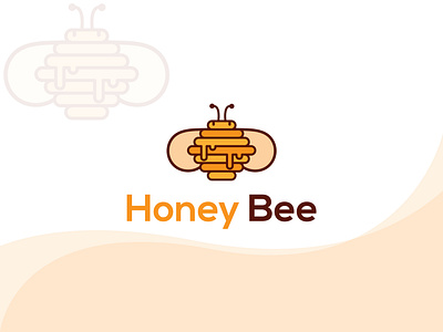 Honey Bee bee logo design honey logo illustration