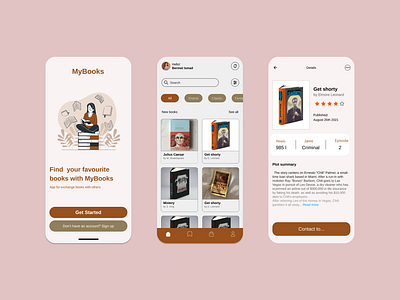 Books App app for books books design logo mobile app mobile design reading ui ux ux ui ux ui design