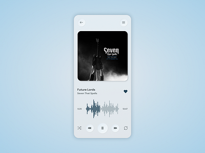 Music Player App app audio cool dailyui design dorian horvat minimalist music music player neumorphism player product design white