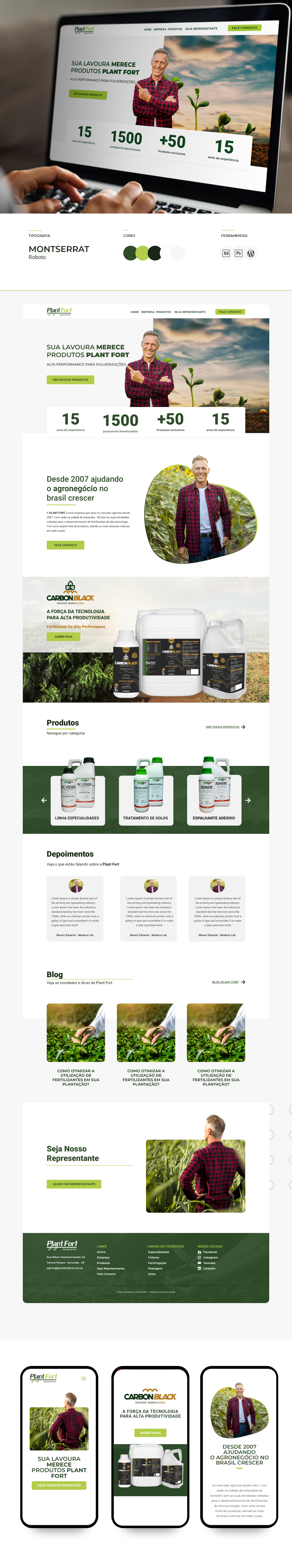 UI Design - Web Site Plant Fort - WordPress adobe xd ui ui design ux design web design web site website wordpress