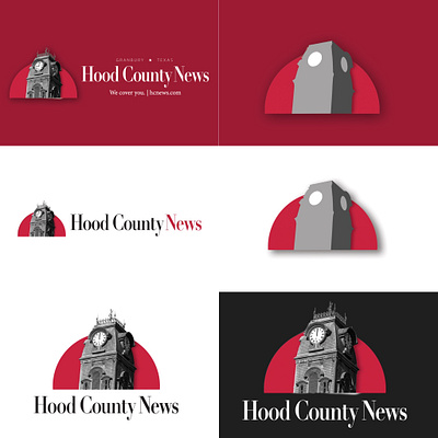 Hood County News Logo Work branding color scheme company branding design illustration logo logos typography