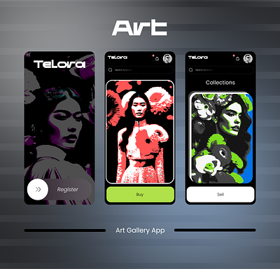 Art Gallery App 🎨 app art art gallery artist design digital art nft product design ui ux