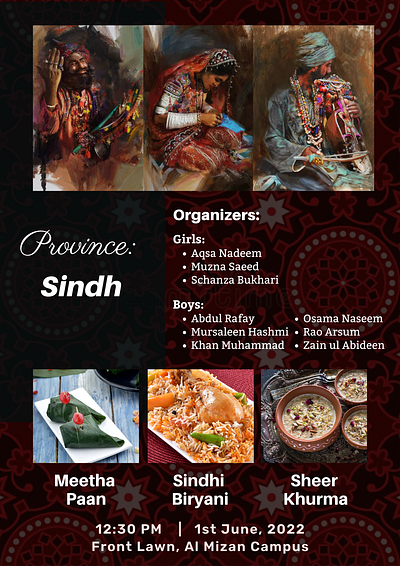 Sindhi Stall Poster culture design food graphic design poster stall typography vector