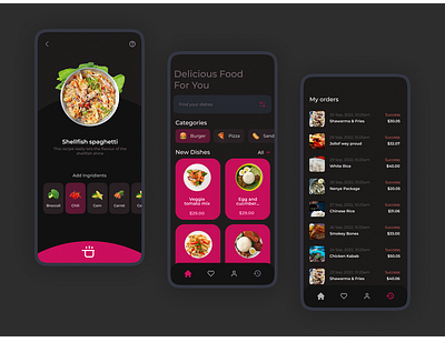 Food and kitchen-focused mobile app android app app application cooke design fish food delivery foodpanda foods app hungry interaction design interface design kitchen app mobile app design product design ui uiux design us