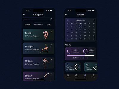 Workout App app design interface mobile mobileapp sport ui uiuxdesign ux workout