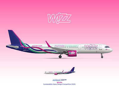 WizAir Airbus A321neo | Sustainability livery a321 a321neo airbus airline aviation creativology design competition graphic design lower co2 intensity mohdnourabuawad mohdnourshahen sustainability wizzair