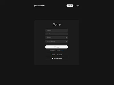 Signup page #dailyui design interface typography ui web webdesign