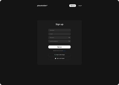 Signup page #dailyui design interface typography ui web webdesign