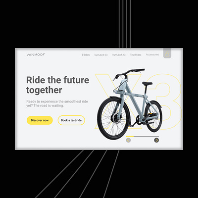 VANMOOF bike concept landingpage ui vanmoof webdesign