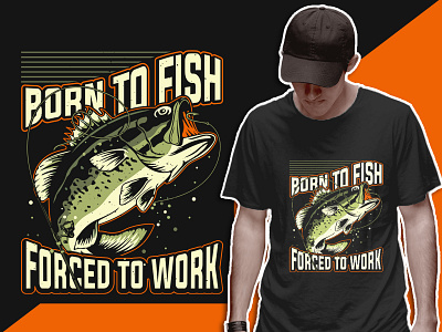 Fishing Vintage T-shirt Design Typography apparel fishing t shirt t shirt deisgn