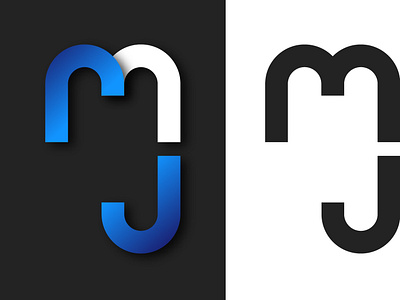 MJ Monogram Logo brand design brand logo branding design graphic design graphics illustrator j logo logo design m mj monogram personal logo typography vector