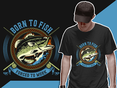 Fishing Vintage T-Shirt Design Typography design fishing fishing t shirt graphic illustration symbol t shirt typography vintage