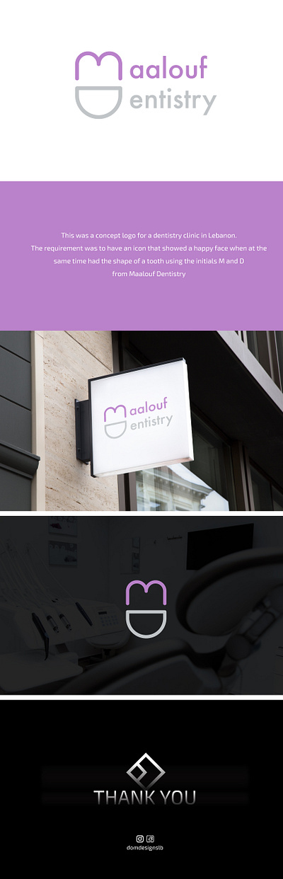 Maalouf Dentistry branding dentistry graphic design logo minimalism