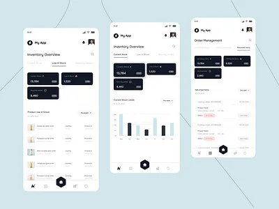 Inventory Management Application app app ui application ui branding design illustration inventory app logo my order app order app stock app ui ui design ui inspiration uiux ux webdesign