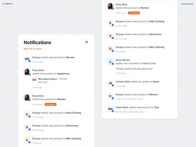 Rayna UI - Component & UI Card branding component component library dashboard dashboard ui design design system ecommerce figma figma design system graphic design icon icon pack icon set input field saas saas design saas ui ui ui card