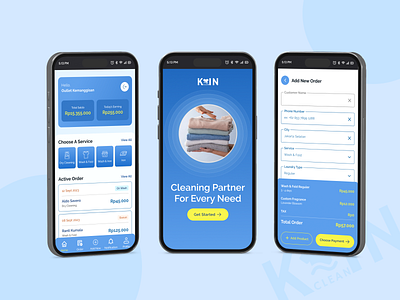 Kain Clean - Laundry Service Mobile App dryandclean figma indonesia jobservice laundry laundryapp laundrycompany laundryservice mobileapps selfcompany service serviceapp uidesign uiuxdesign uxdesign