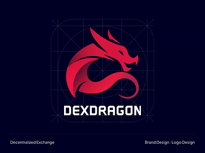 DEXDRAGON - Branding and logo design animation blockchain brand identity branding business logo crypto cryptocurrency defi dex exchange gaming geometric graphic design logo logo design modern motion graphics saas tech web3