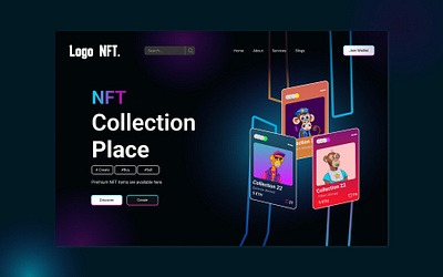 NFT Hero Page Ui Design design figma graphic design hero section design heropage illustration landing logo mobileapp nft nft scams product design product designer ui uiux design tips user experience design ux ux designer vector website