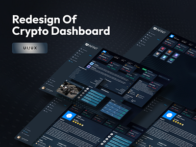 Revamped Crypto Dashboard for Xinfinit 3d crypto dark theme dashboard figma graphic design illustration logo minimal new professional revamp ui ux