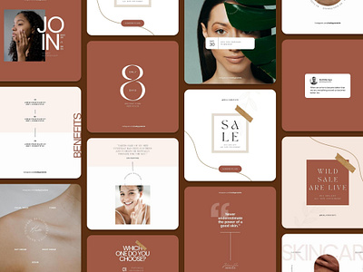Skincare Instagram Post Templates graphic design