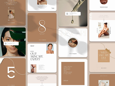 Skincare Instagram Post Templates graphic design