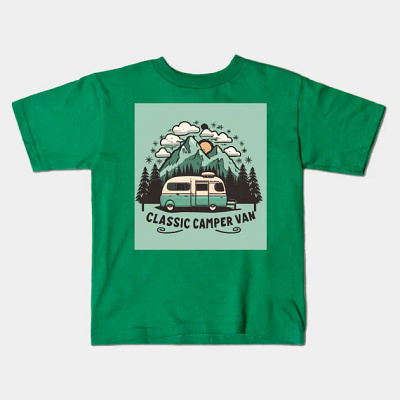 classic camper van tshirt design graphic design illustration logo tshirt