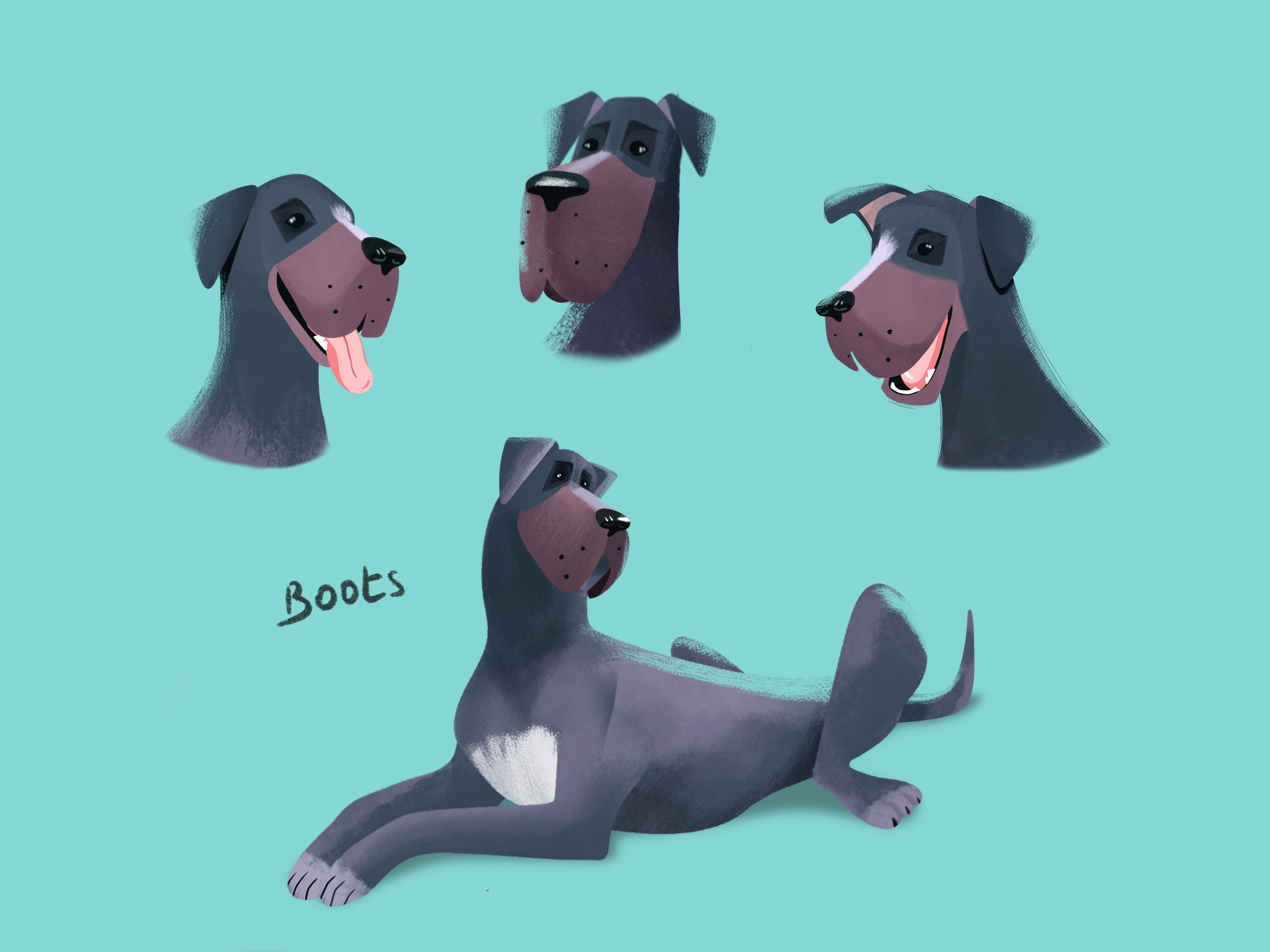 Leeds Castle - Boot's illustration animal sketch character design childrens book childrens illustrations cute childrens designs cute dog drawing dog character design dog illustration great dane great dane illustration hand drawn dog happy dog illustration kid friendly art pet portrait procreate