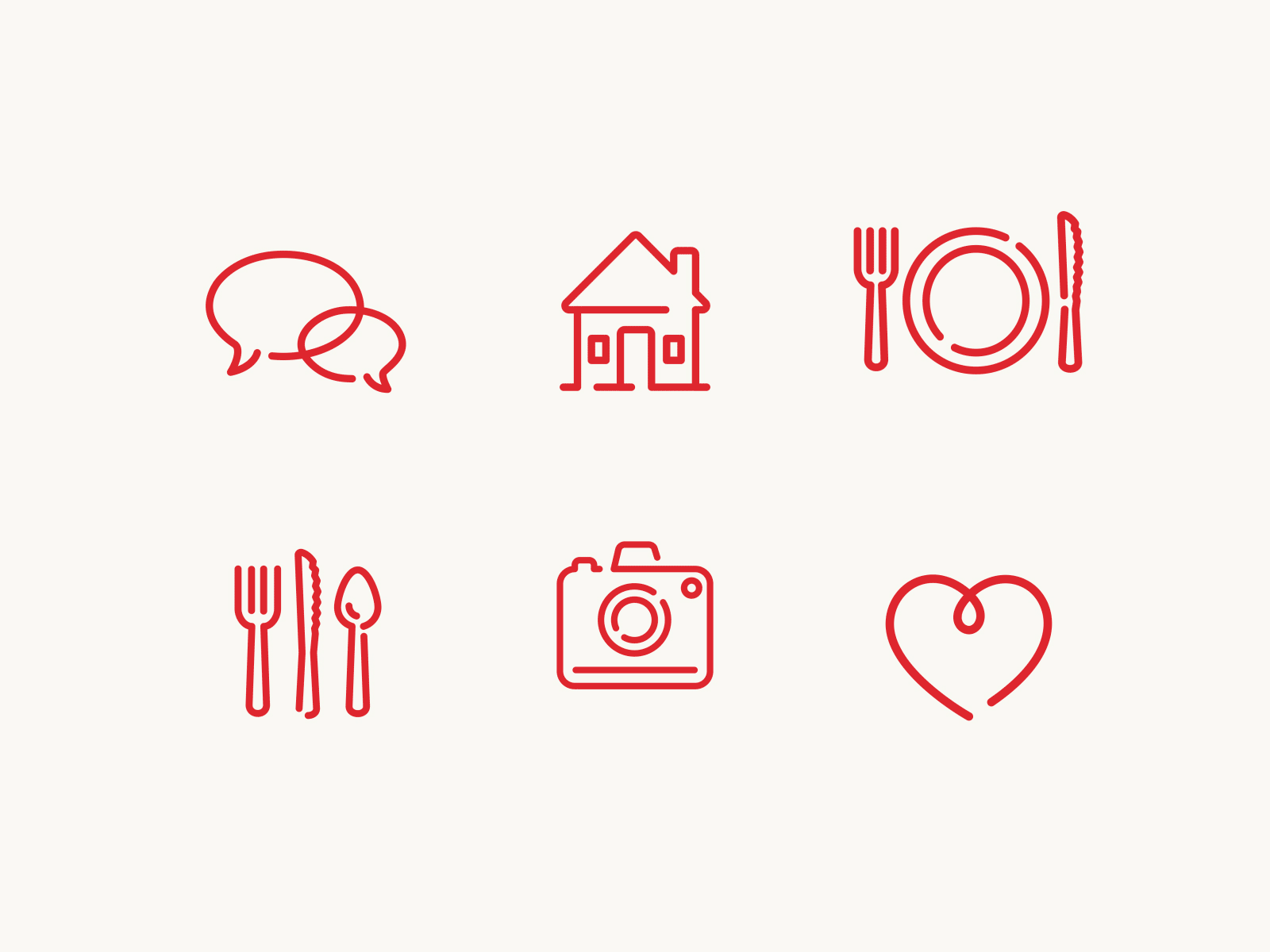 Meals Make Memories - Animated Icons animation branding camera design dinner family graphic design heart house icon iconography icons illustration logo meal motion motion graphics polaroid ui vector