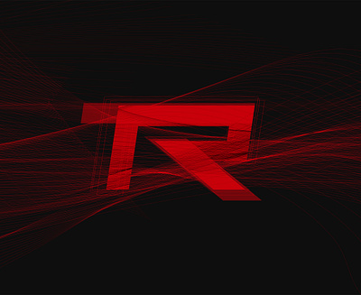 Red and Angry R branding logo minimal red r typography