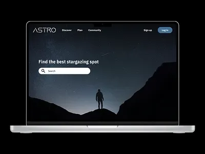 UI Design Challenge 003: Landing Page 003 03 astronomy daily ui daily ui challenge design homepage landing page ui ui design ux ux design website