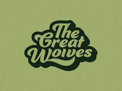 The Great Wolves animal brand brand identity branding cursive design forrest green identity logo logo design logomark logos nature script type typography wolf wolves wordmark