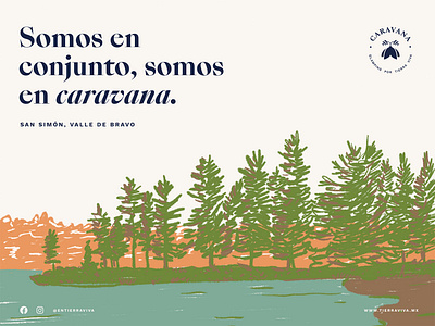 Publicity for Tierra Viva art direction community green illustration ipad lake landscape mountains natural organic pixels publicity traditional