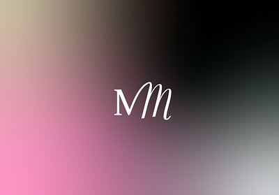 M logomark for feminine brand graphic design logo logo design