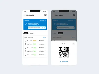 Merchant link app code design link merchant mobile mobile app product design qrcode share ui ui design ux design web design