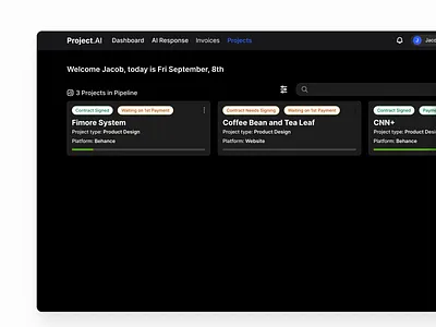 AI Enterprise Software for Task Management | Dark-Mode design enterprise software product design product designer productivity tool saas saas software task managemt ui ui design ui designer uiux ux design web web app web design