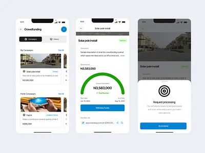 Crowdfunding app crowdfunding design donate donations giving mobile mobile app product design ui ui design ux design web design