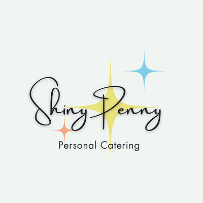 Shiny Penny Catering branding logo retro web design web development website