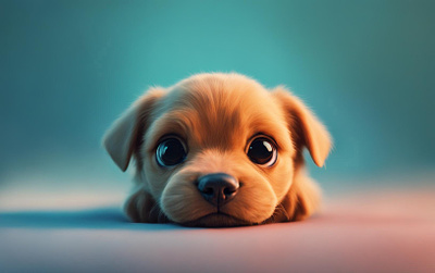 Pup 6 ai art cute digital dog illustration pup puppy synthography