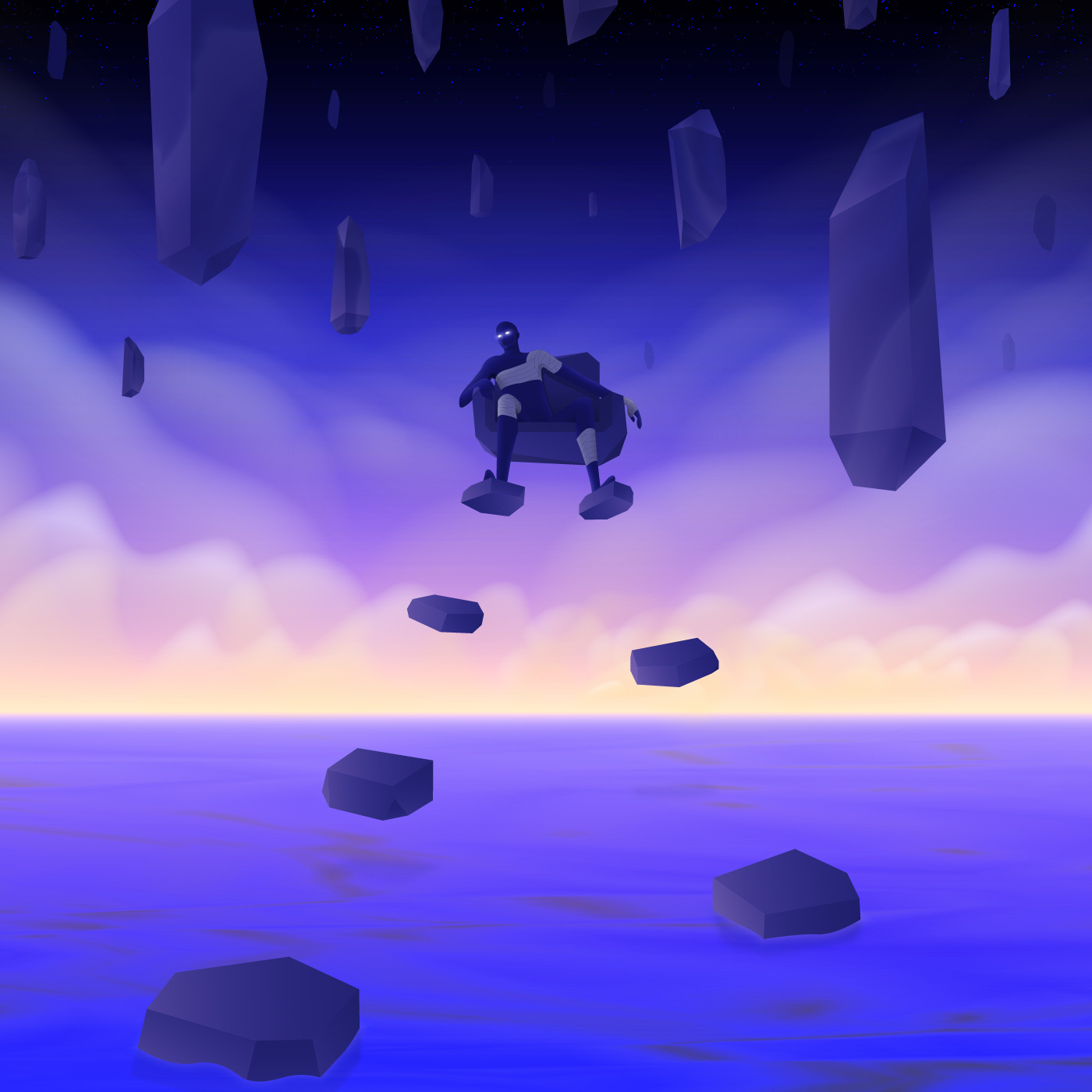 Last scene abstract concept art digitalart gradient illustration neon retro vector