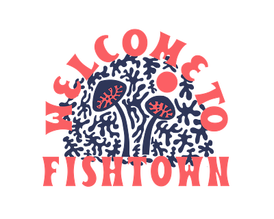 Welcome to Fishtown mushroom pink quick shirt