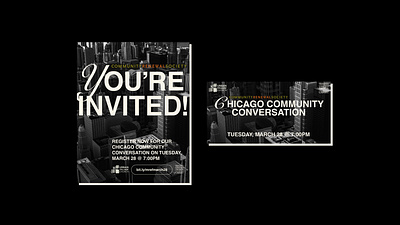 INVITATIONS TO COMMUNITY EVENT branding copywriting graphic design