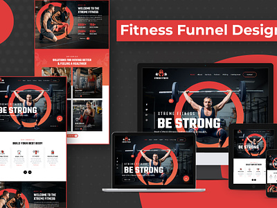 Fitness Funnel, Landing page, and sales funnel design clickfunnels design fitness funnel fitness landing page funnel design gohighlevel graphic design landing page design sales funnel ui web design website design