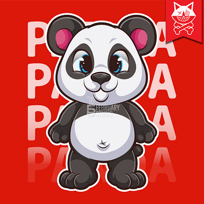PANDA CARTOON animalcartoon cartoon cute graphic design icon panda vector