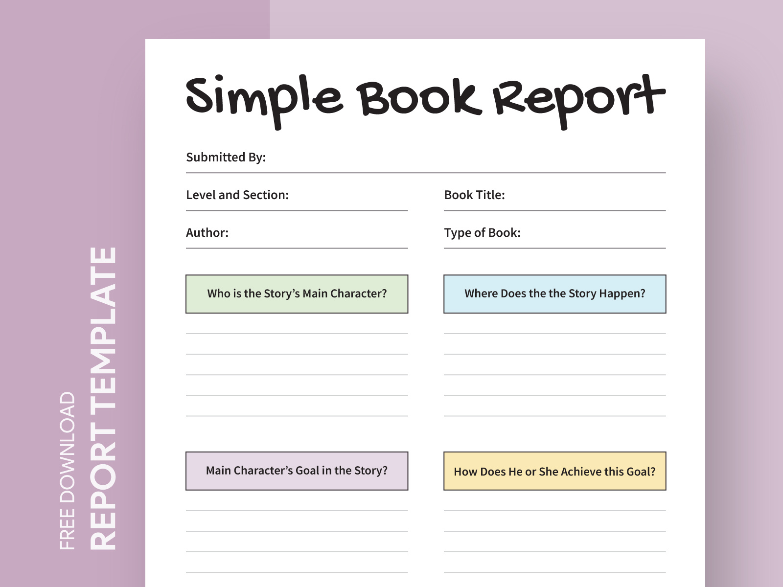 book report google docs template