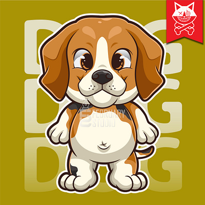 BEAGLE CARTOON beagle cartoon cute dog icon paw pet