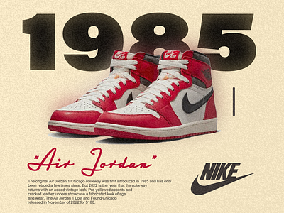 Vintage. 1985 ad air jordan basketball branding graphic design jordan 1 michael jordan nike poster red shoes sneakerhead ui vintage wallpaper yellow