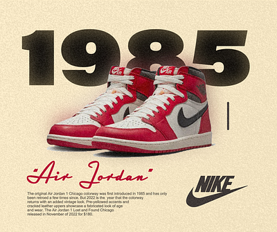 Vintage. 1985 ad air jordan basketball branding graphic design jordan 1 michael jordan nike poster red shoes sneakerhead ui vintage wallpaper yellow